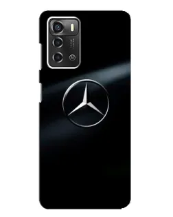 Чехол для ZTE Blade A52 с картинкой «Mercedes на металле»