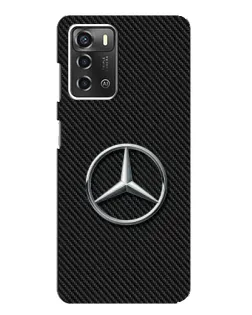 Чехол для ZTE Blade A52 с картинкой «Карбоновый Mercedes стиль»