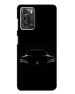 Чехол для ZTE Blade A52 с картинкой «Mercedes — силуэт авто»