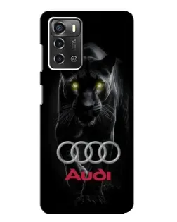 Чохол для ZTE Blade A52 з картинкою «Пантера та Audi»