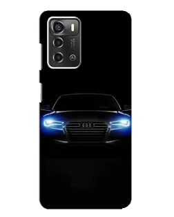 Чохол для ZTE Blade A52 з картинкою «Audi в неоні»