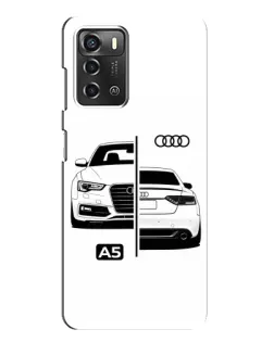 Чохол для ZTE Blade A52 з картинкою «Audi — контрастний дизайн»