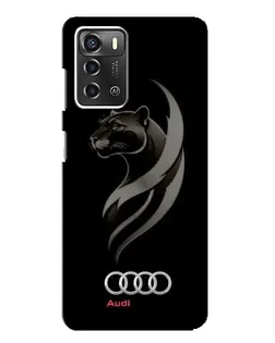 Чохол для ZTE Blade A52 з картинкою «Графіка — пантера та Audi»