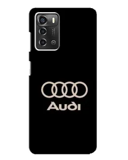 Чохол для ZTE Blade A52 з картинкою «Audi — золотий логотип»