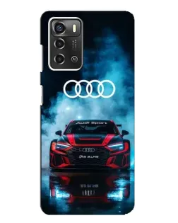Чохол для ZTE Blade A52 з картинкою «Audi Sport — неон»