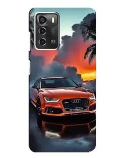 Чохол для ZTE Blade A52 з картинкою «Audi — захід сонця»