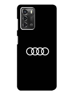 Чохол для ZTE Blade A52 з картинкою «Audi White Logo»