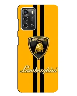 Чохол для ZTE Blade A52 з картинкою «Lamborghini Stripe жовтий»