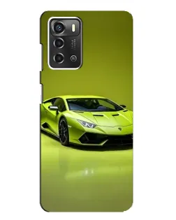 Чохол для ZTE Blade A52 з картинкою «Салатовий Lamborghini Huracan»