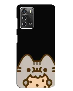 Чохол для ZTE Blade A52 з картинкою «Пушин на чорному»
