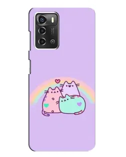 Чохол для ZTE Blade A52 з картинкою «Веселкові Пушини»