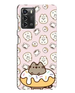 Чохол для ZTE Blade A52 з картинкою «Пушин на пончику»