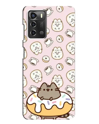 Чохол для ZTE Blade A52 з картинкою «Пушин на пончику»