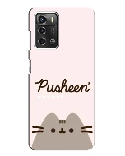 Чохол для ZTE Blade A52 з картинкою «Pusheen логотип»