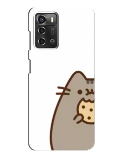 Чохол для ZTE Blade A52 з картинкою «Пушин з печивом»