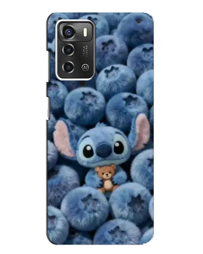 Чехол для ZTE Blade A52 с картинкой «Стич и голубика»