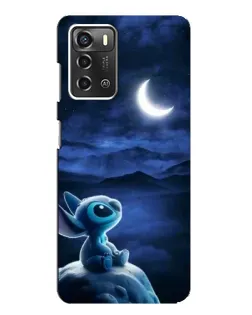 Чехол для ZTE Blade A52 с картинкой «Лунная ночь Стича»