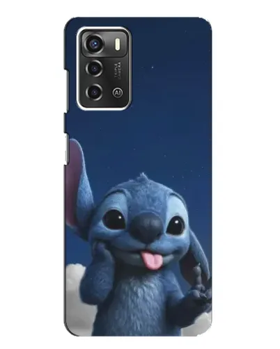 Чехол для ZTE Blade A52 с картинкой «Стич в облаках»