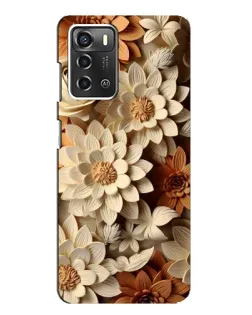 Чохол для ZTE Blade A52 з картинкою «Бежевий флористичний декор» Чохол для ZTE Blade A52 з картинкою «Бежевий флористичний декор»