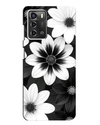 Чохол для ZTE Blade A52 з картинкою «Монохромні айстри» Чохол для ZTE Blade A52 з картинкою «Монохромні айстри»