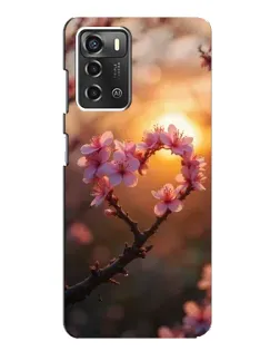 Чохол для ZTE Blade A52 з картинкою «Рожевий цвіт сердечко на тлі заходу» Чохол для ZTE Blade A52 з картинкою «Рожевий цвіт сердечко на тлі заходу»