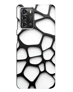 Чохол для ZTE Blade A52 з картинкою «Біла об'ємна сітка»