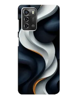 Чехол для ZTE Blade A52 с картинкой «Объемные черно-белые ленты» Чехол для ZTE Blade A52 с картинкой «Объемные черно-белые ленты»
