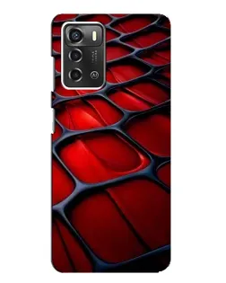Чехол для ZTE Blade A52 с картинкой «Красная глянцевая сетка»