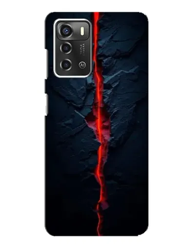Чехол для ZTE Blade A52 с картинкой «Kрасная лавовая трещина»