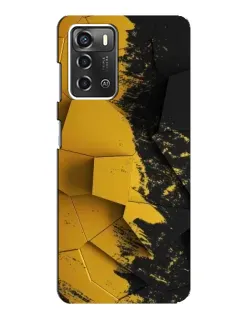 Чехол для ZTE Blade A52 с картинкой «Золотые осколки геометрии»