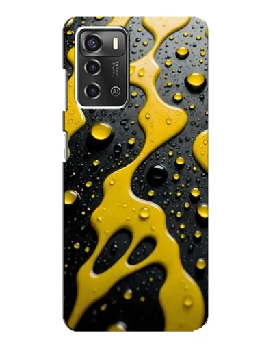 Чехол для ZTE Blade A52 с картинкой «Жидкое желтое золото»