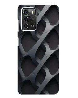 Чехол для ZTE Blade A52 с картинкой «Объемное серое плетение»