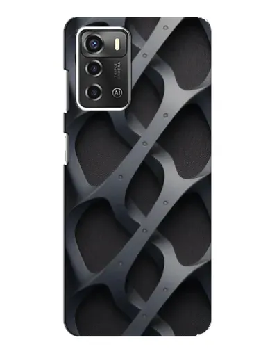 Чехол для ZTE Blade A52 с картинкой «Объемное серое плетение»