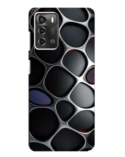 Чехол для ZTE Blade A52 с картинкой «Объемная темная решетка»