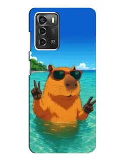 Чохол для ZTE Blade A52 з картинкою «Морська капібара»