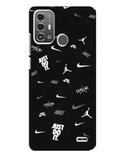 Чохол для ZTE Blade A53 Pro з картинкою «Nike Black Pattern»