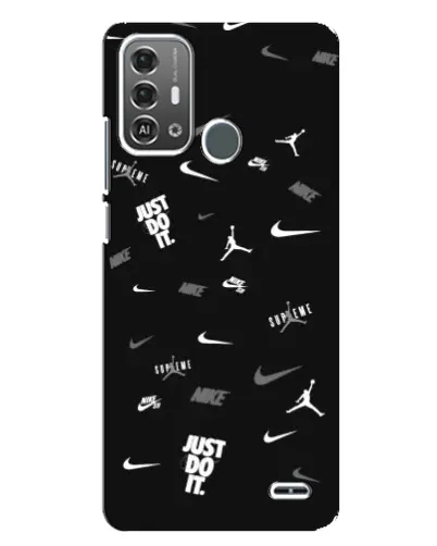 Чохол для ZTE Blade A53 Pro з картинкою «Nike Black Pattern»