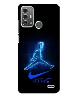 Чохол для ZTE Blade A53 Pro з картинкою «Jordan Neon Blue»