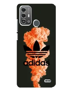 Чехол для ZTE Blade A53 Pro с картинкой «Оранжевый дым Adidas»