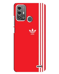 Чехол для ZTE Blade A53 Pro с картинкой «Красный минимализм Adidas»