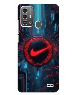 Чехол для ZTE Blade A53 Pro с картинкой «Техногенный стиль Nike»