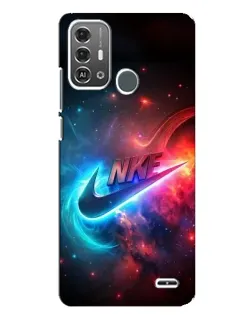 Чехол для ZTE Blade A53 Pro с картинкой «Огненный логотип Nike»