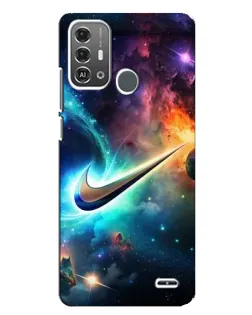 Чехол для ZTE Blade A53 Pro с картинкой «Космический Nike Swoosh»