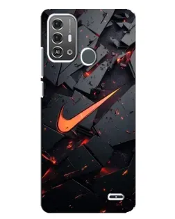 Чехол для ZTE Blade A53 Pro с картинкой «Nike — эффект разломов»