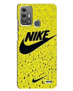 Чехол для ZTE Blade A53 Pro с картинкой «Желтый текстурный Nike»