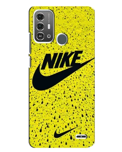 Чехол для ZTE Blade A53 Pro с картинкой «Желтый текстурный Nike»