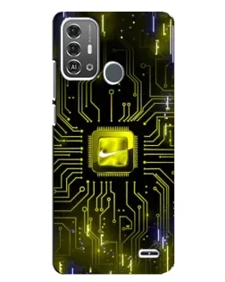 Чехол для ZTE Blade A53 Pro с картинкой «Nike — золотая искра»