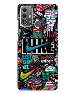 Чехол для ZTE Blade A53 Pro с картинкой «Яркий коллаж Nike»