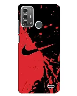 Чехол для ZTE Blade A53 Pro с картинкой «Красные брызги Nike»