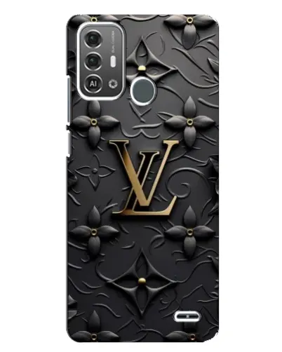Чехол для ZTE Blade A53 Pro с картинкой «Кожаная текстура LV»